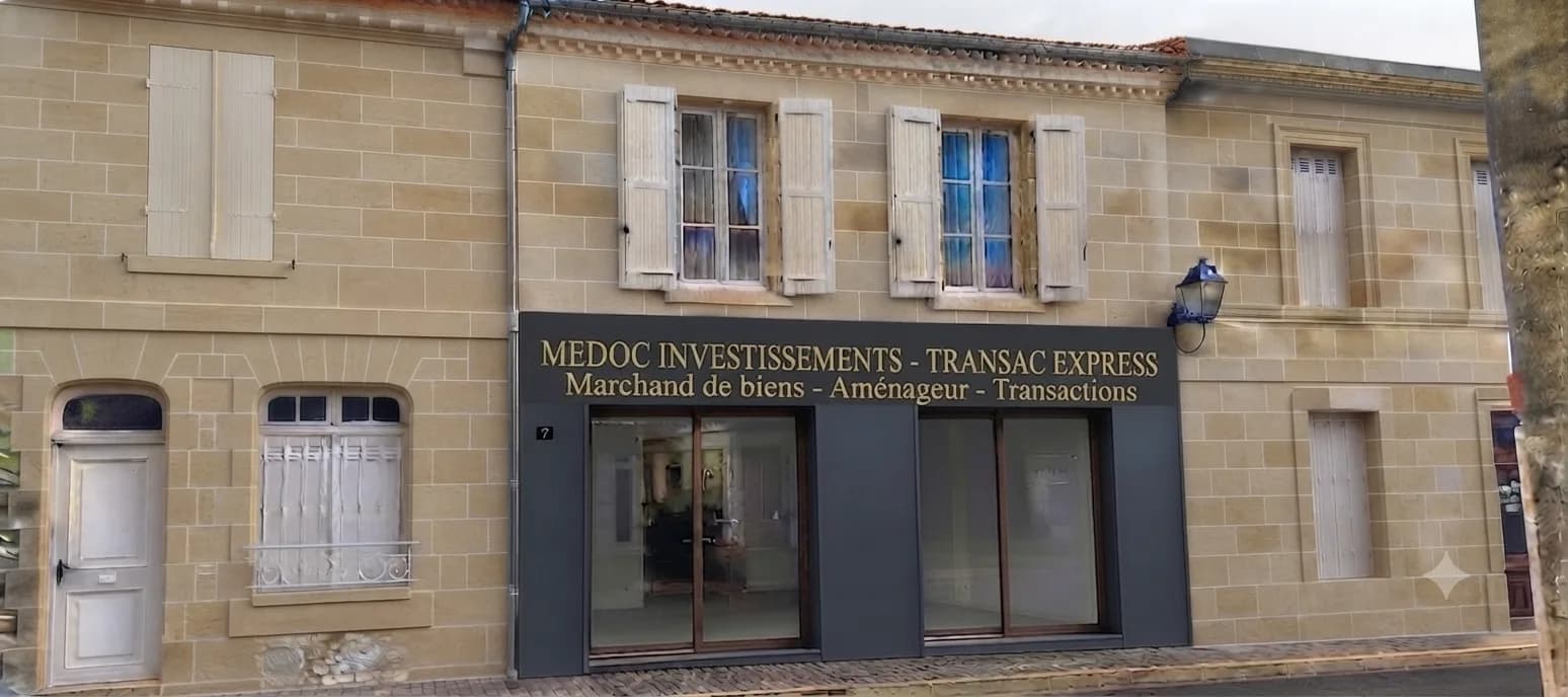 Devanture de l'agence Transac Express à Saint-Laurent-Médoc