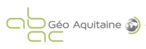 Cabinet ABAC Logo de Géo Aquitaine, comprenant le texte et un globe stylisé.